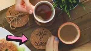 DIY Wood Burned Cork Coasters Tutorial