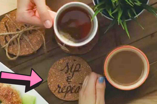 DIY Wood Burned Cork Coasters Tutorial