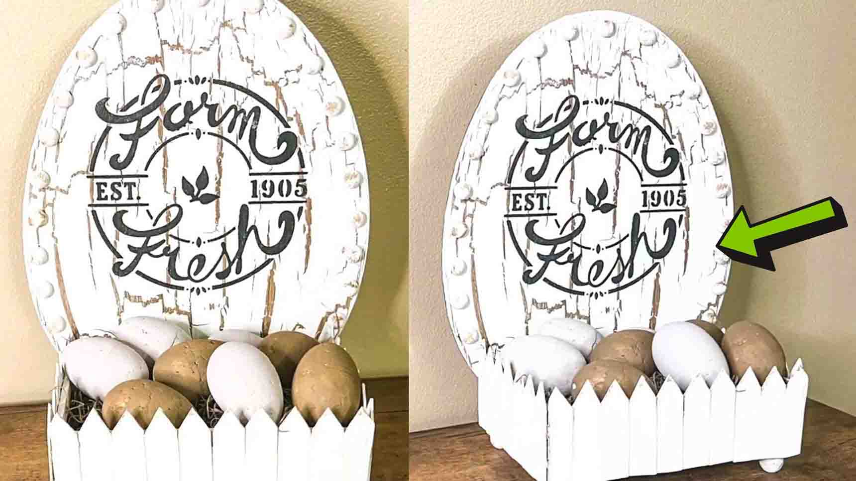 Dollar Tree DIY Farm Fresh Egg Display Tutorial | DIY Joy Projects and Crafts Ideas