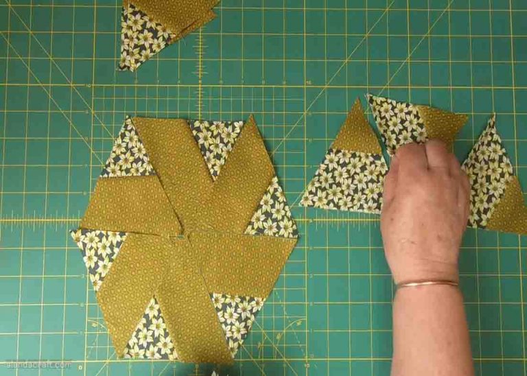 Easy Pinwheel Hexagon Quilt Block Tutorial