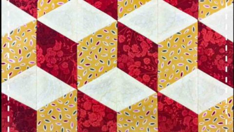 Easy Tumbling Blocks Quilt without Y Seams | DIY Joy Projects and Crafts Ideas