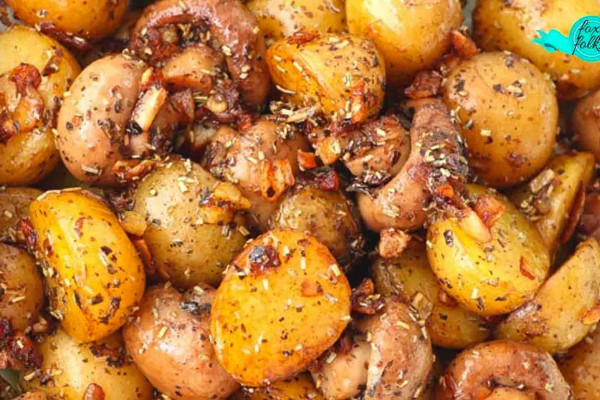 Garlic Mushroom and Baby Potatoes Recipe