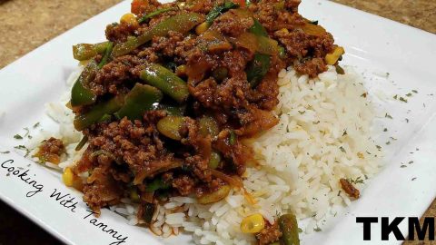 Ground Beef and Veggies Over Rice Recipe | DIY Joy Projects and Crafts Ideas