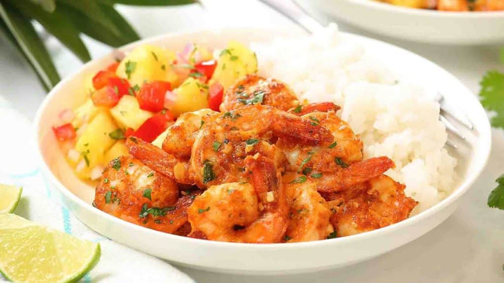 Hawaiian-Style Shrimp with Pineapple Salsa Recipe