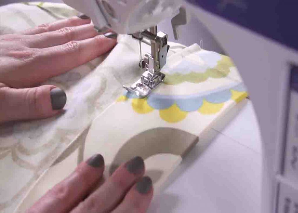 Sewing the rod pocket curtain