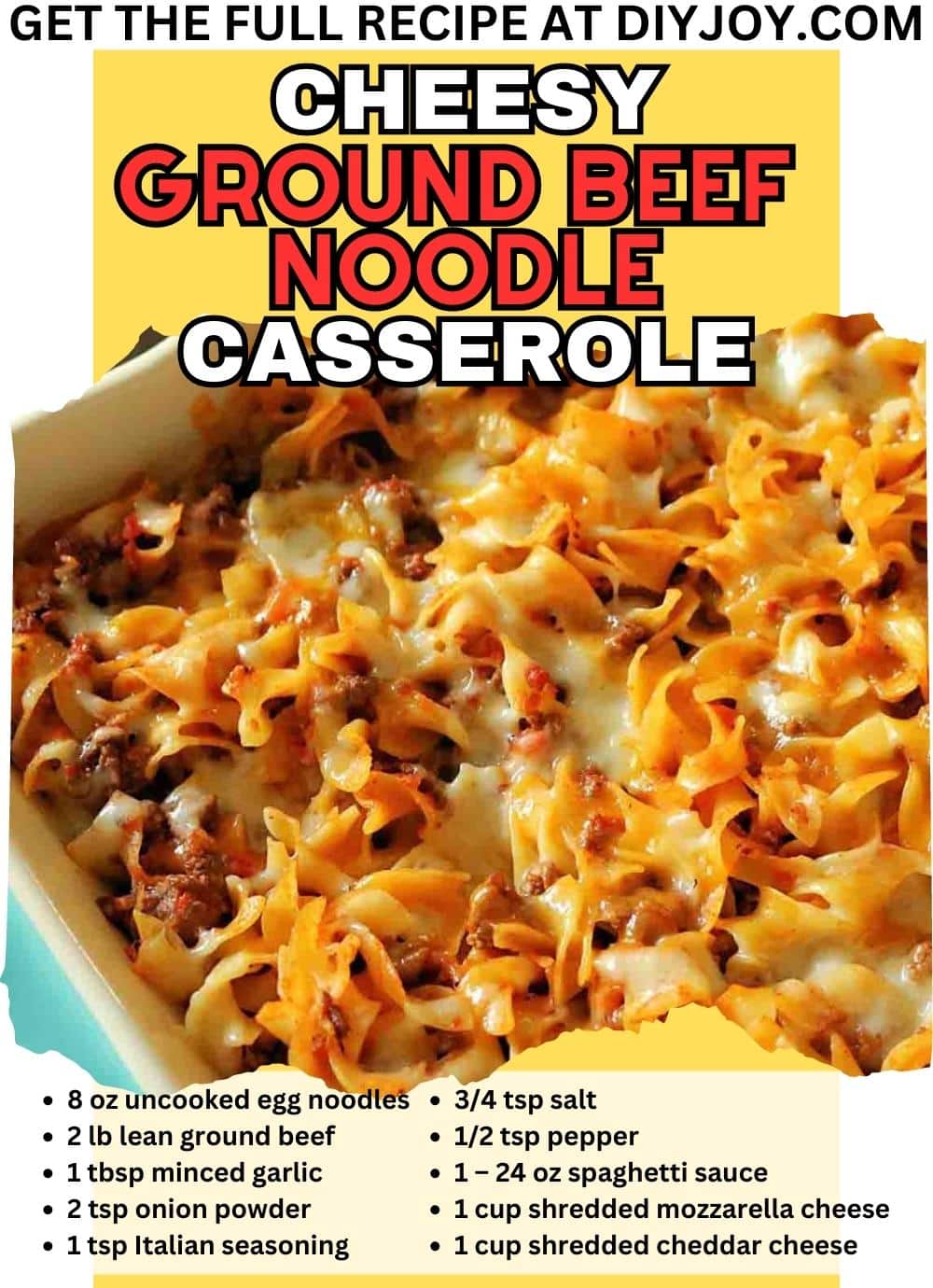 Cheesy Ground Beef Noodle Casserole