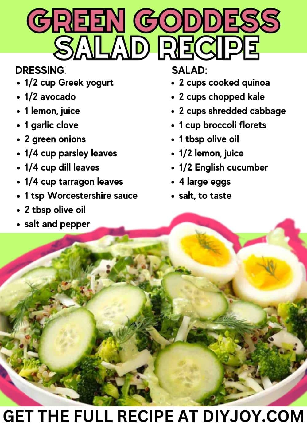 Easy Green Goddess Salad Recipe