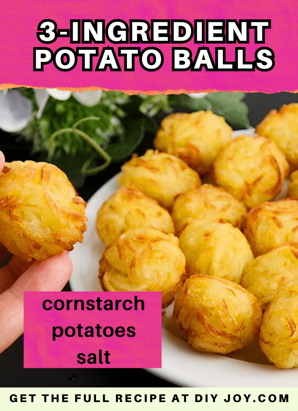 3-Ingredient Potato Balls with Homemade Garlic Cheese Sauce