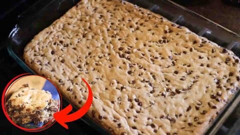 4-Ingredient Chocolate Chip Cookie Bars Recipe | DIY Joy Projects and Crafts Ideas