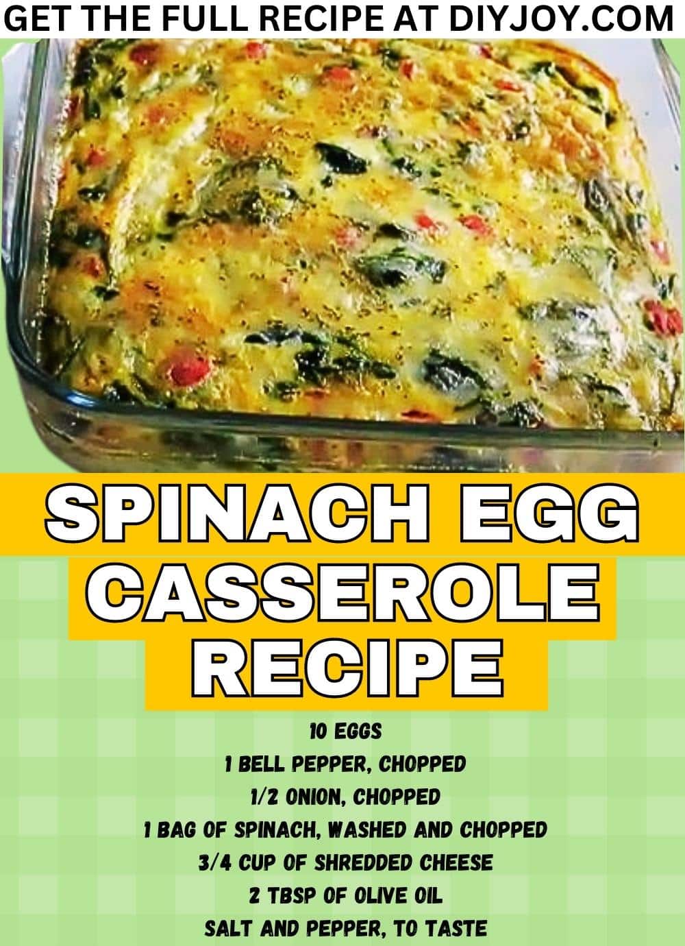 Easy and Healthy Spinach Egg Casserole