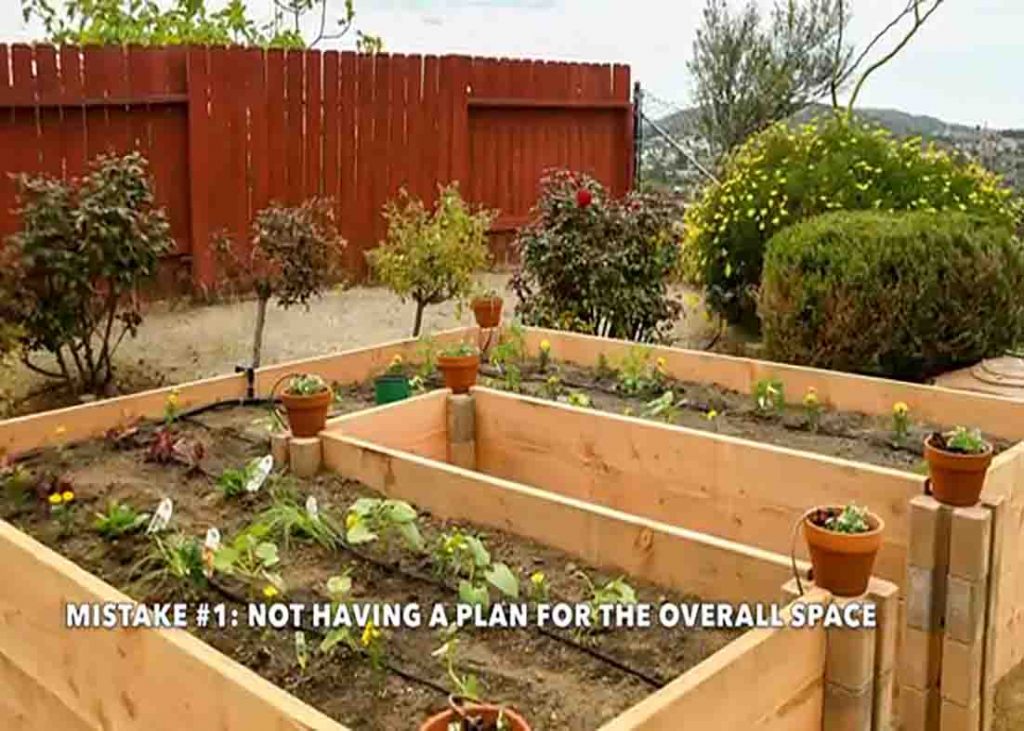 Planning out your garden space before adding raised beds
