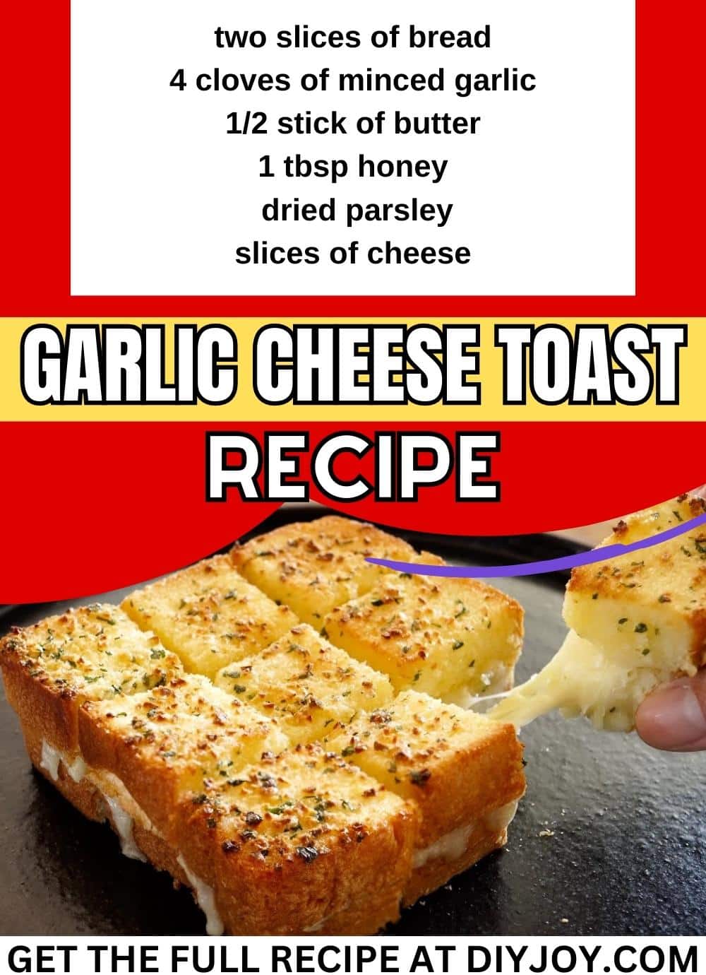 Easy Garlic Cheese Toast Recipe
