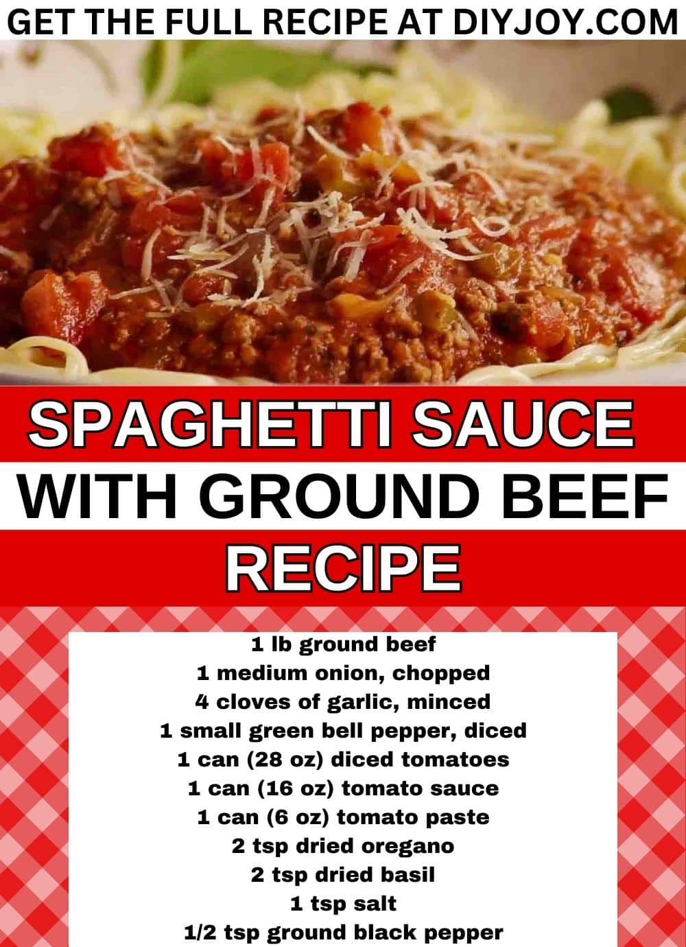 Spaghetti Sauce with Ground Beef Recipe