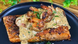 Best Blackened Salmon With Sautéed Shrimp