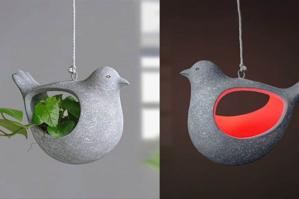 DIY Hanging Bird Planter