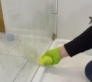 How To Clean Glass Shower Doors Like A Pro   Easy Glass Shower Door Cleaning Hack 300x270 