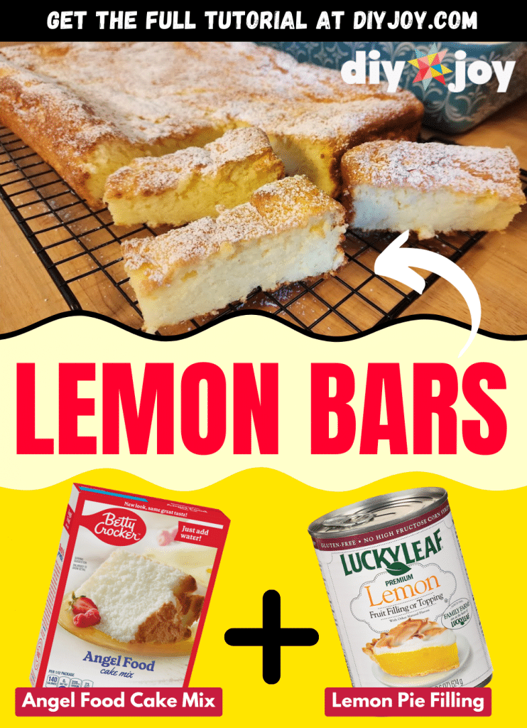 Super Quick Easy 2 Ingredient Lemon Bars Recipe DIY Joy