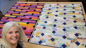 How to Make Diamond Trip Quilt Using Fabric Scraps (with Free Pattern)
