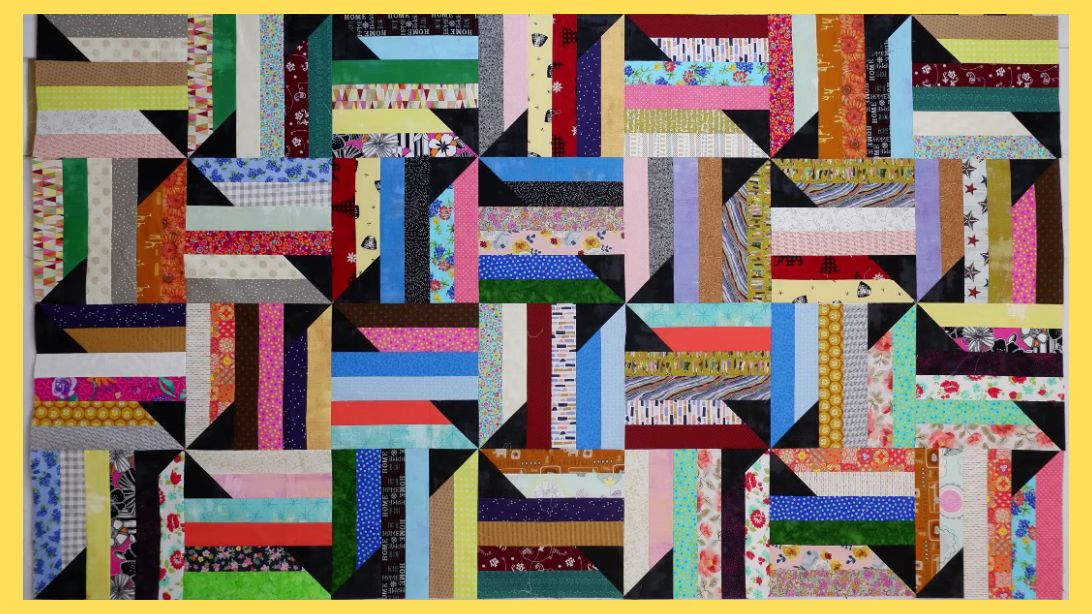 How To Make A Jelly Roll Sizzle Quilt with Free Pattern 