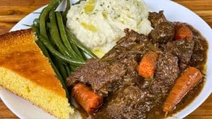 Instant Pot Roast Beef With Garlic Mashed Potatoes