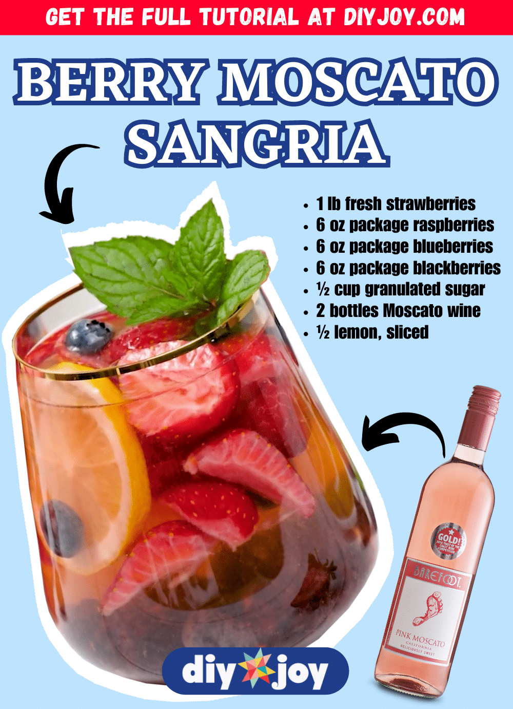 Refreshing & Delicious Berry Moscato Sangria Recipe