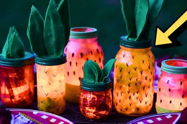 Super Easy DIY Mason Jar Fruit Lanterns Tutorial