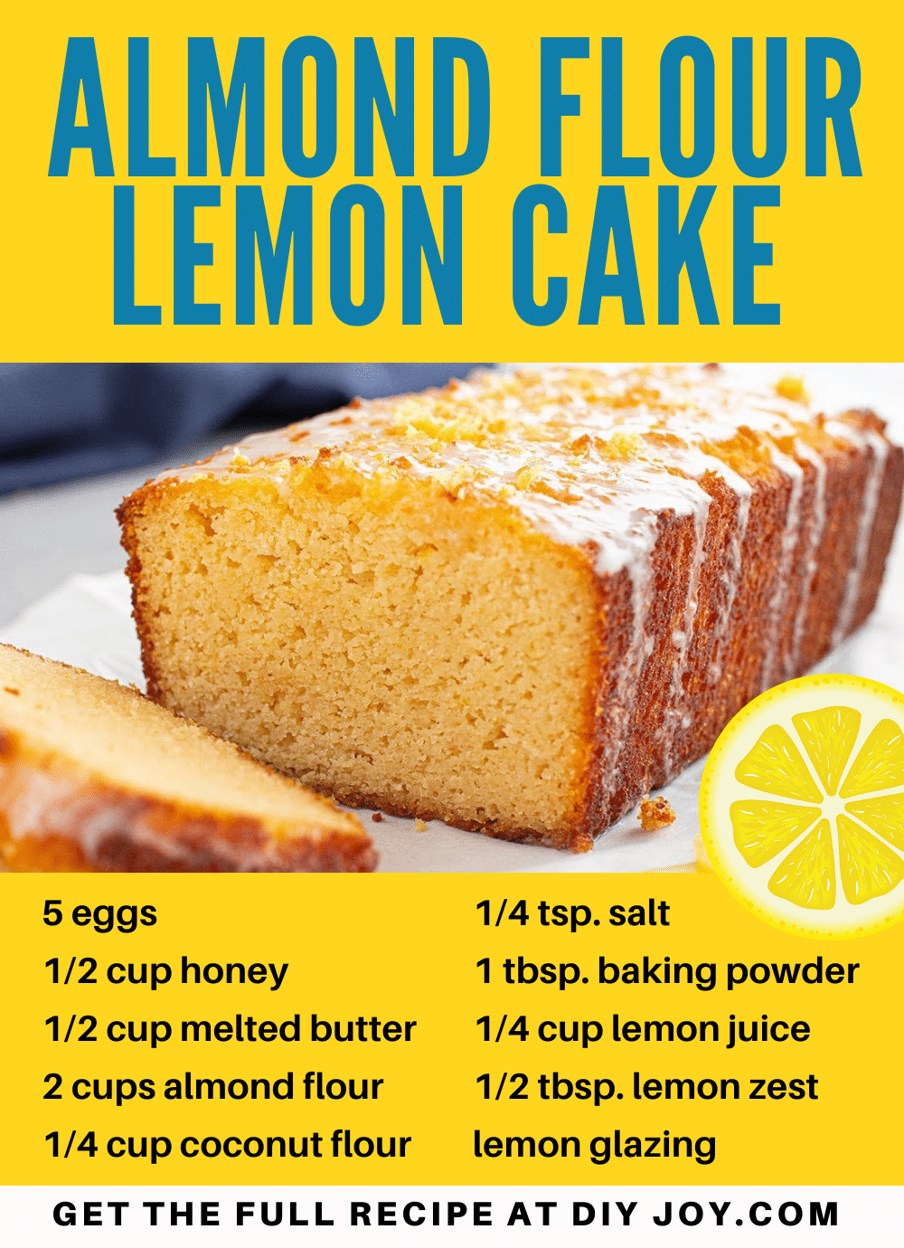 Moist Almond Flour Lemon Cake