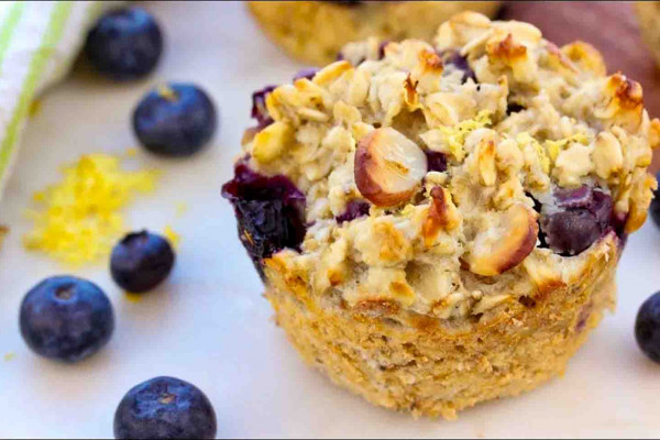 Blueberry Lemon Oatmeal Muffin Cups Recipe