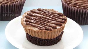 Brownie Bottom Mini Chocolate Cheesecakes