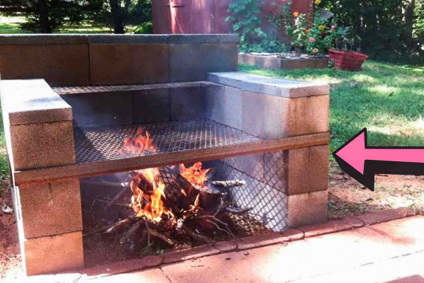 DIY Backyard Cinder Block Grill Tutorial
