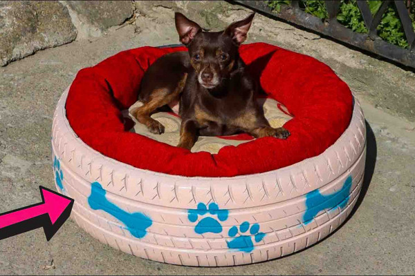 DIY Pet Bed Using an Old Tire Tutorial