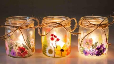 DIY Pressed Flower Lanterns Tutorial | DIY Joy Projects and Crafts Ideas