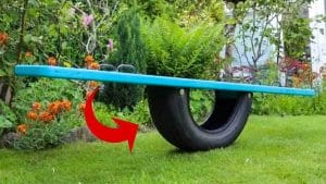 DIY Seesaw Using An Old Tire Tutorial