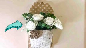 Dollar Tree DIY Floral Basket Hanger Tutorial