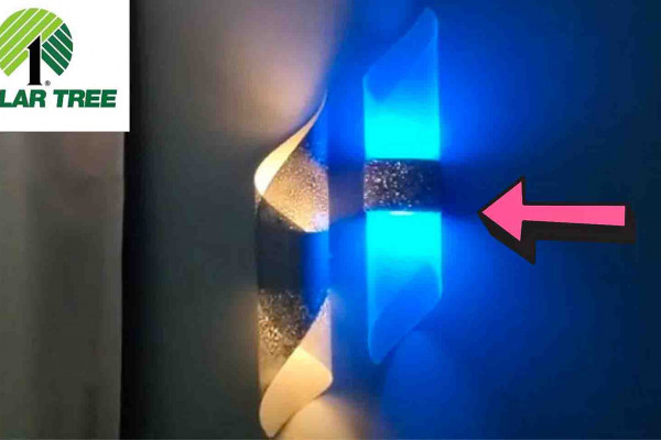 Dollar Tree DIY Wall Lighting Using Chopping Mats
