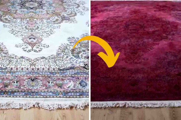 How To Update An Old Rug with House Paint Tutorial