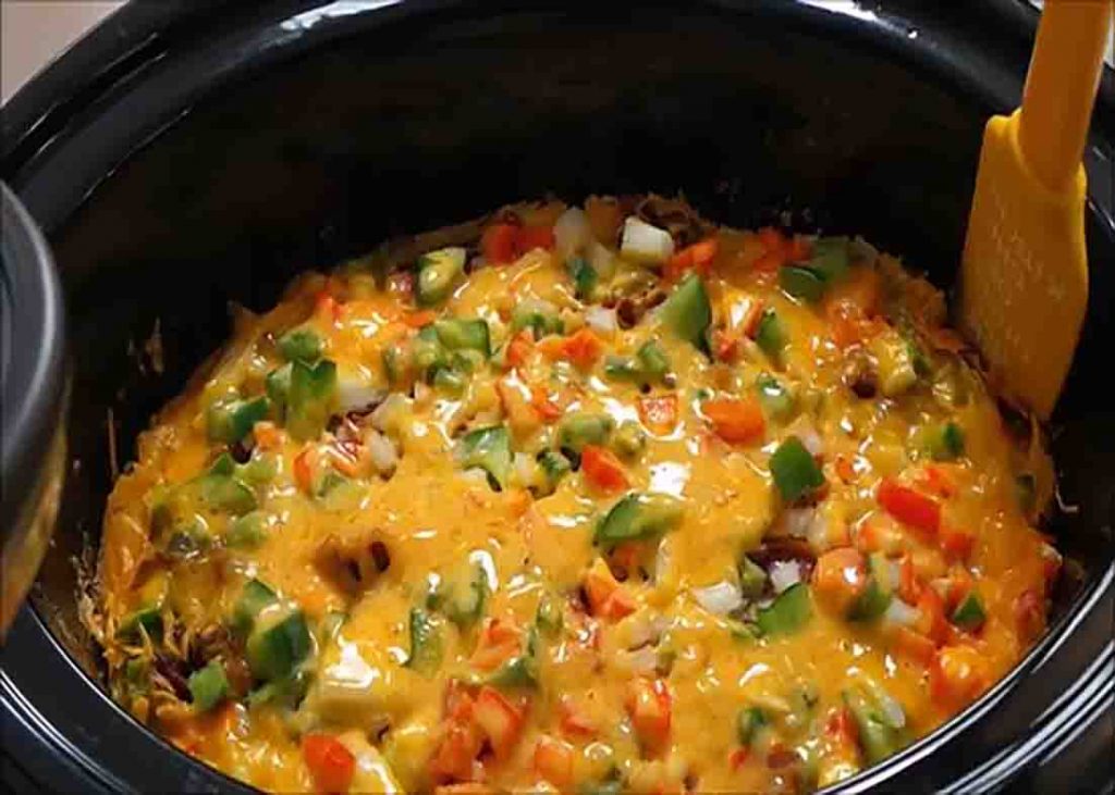 Cooking the hashbrown casserole in the slow cooker