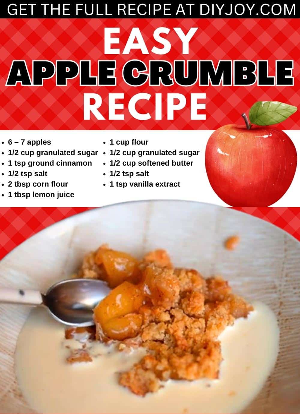 light and easy apple crumble