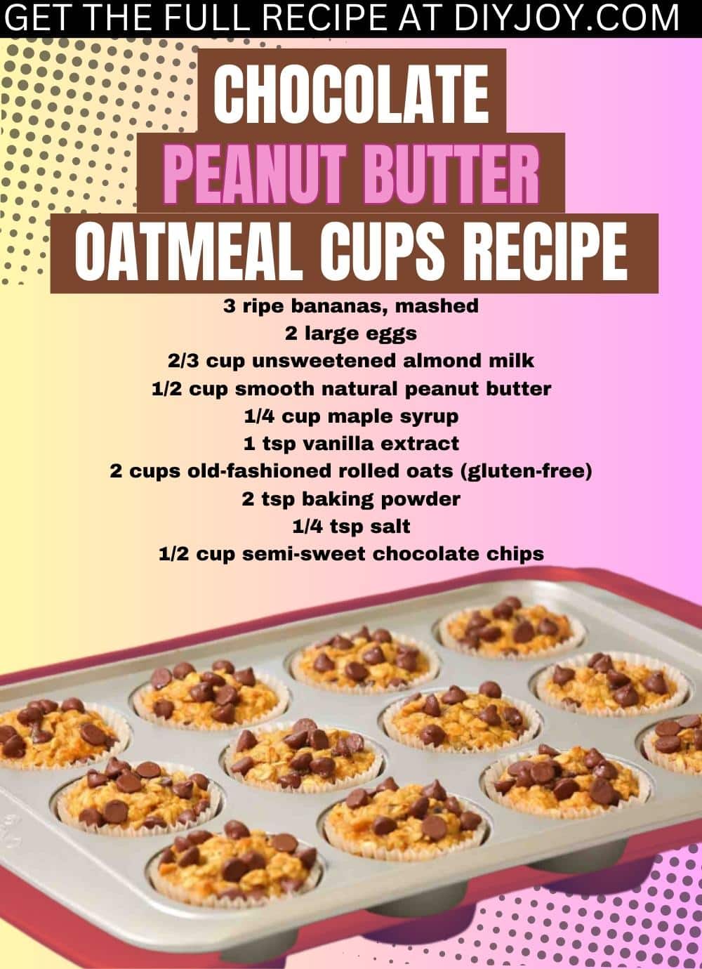 Chocolate Peanut Butter Oatmeal Cups Recipe