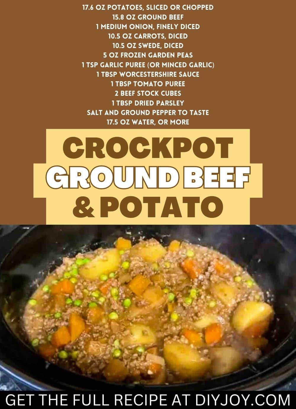 Crockpot Ground Beef and Potato Recipe