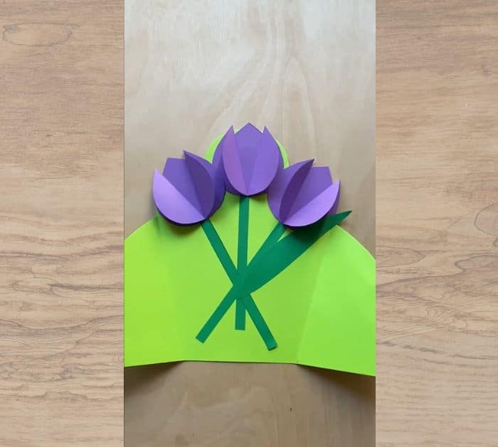 3D Flower Card For Mother's Day Message