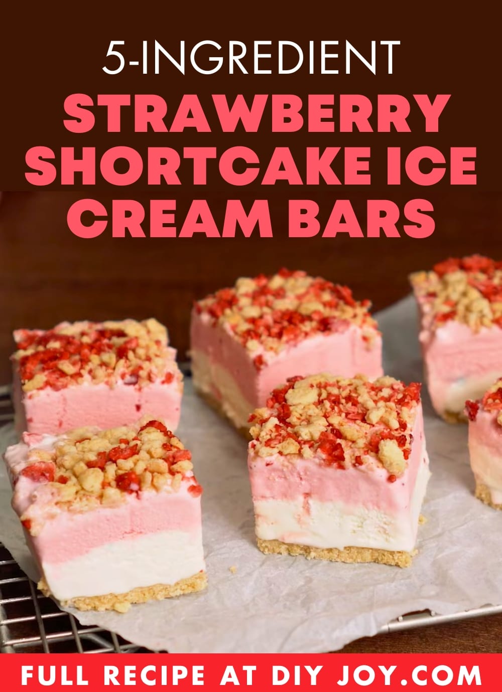 Strawberry Shortcake Ice Cream Bars