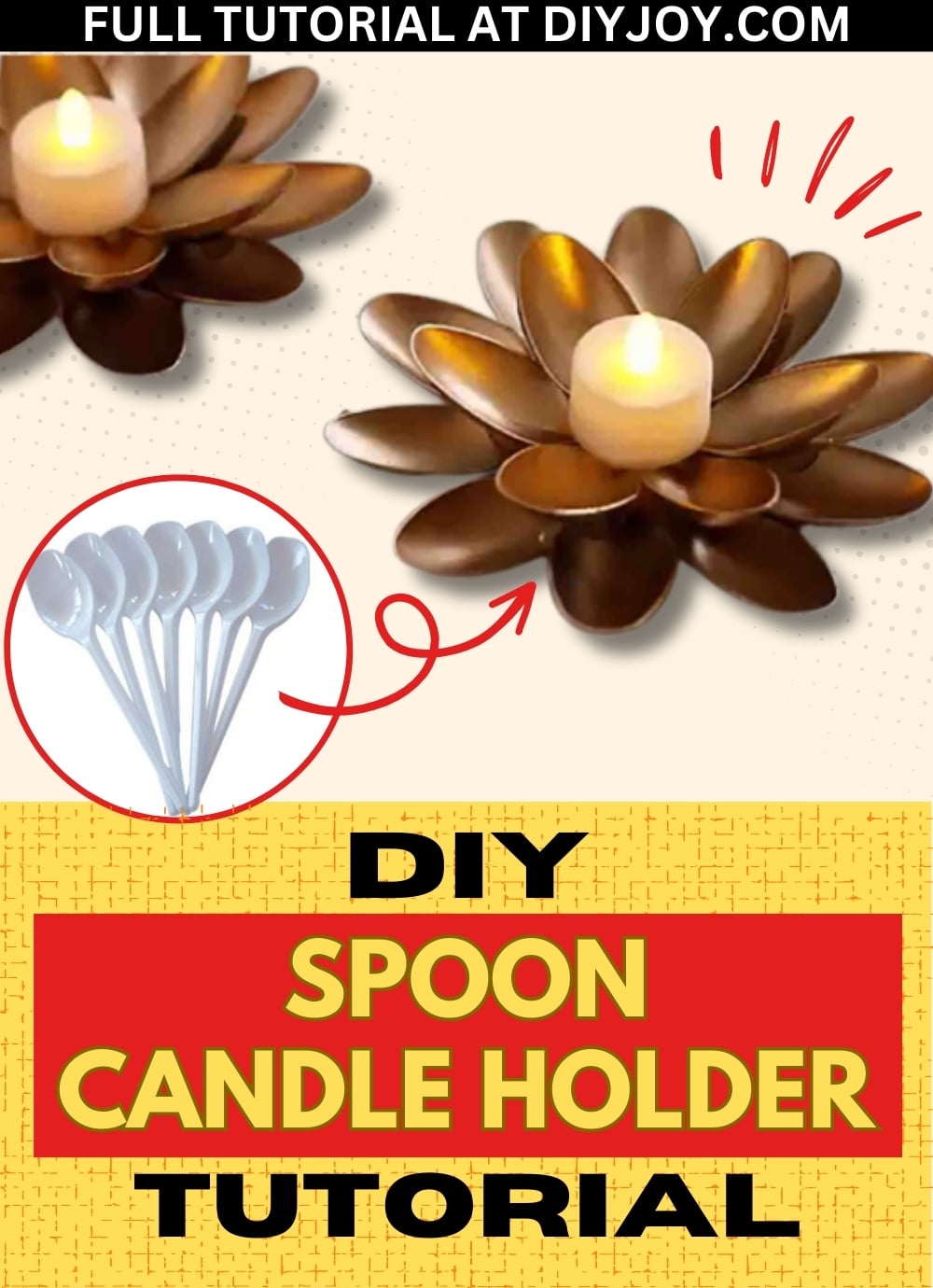 DIY Spoon Candle Holder Tutorial