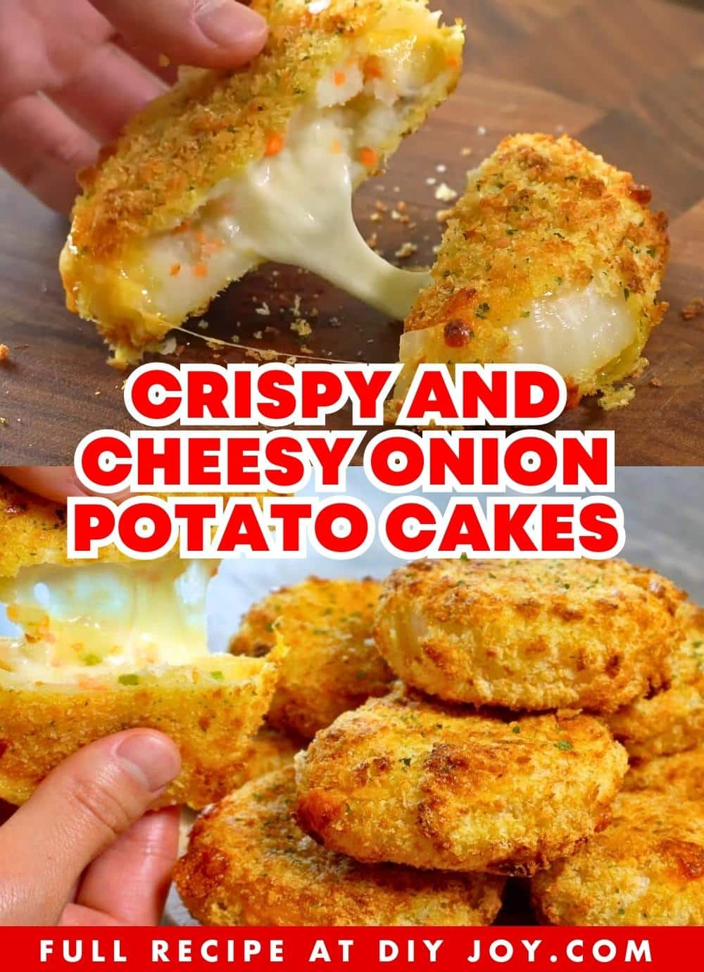 Air-Fried Crispy Cheese Onion Potato Cakes