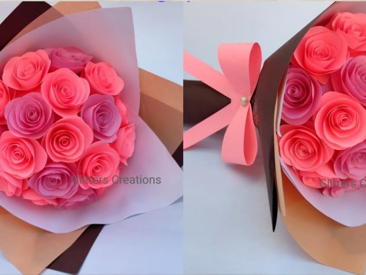 Easy To Make Glitter Paper Flower  Glitter Paper Craft Ideas 