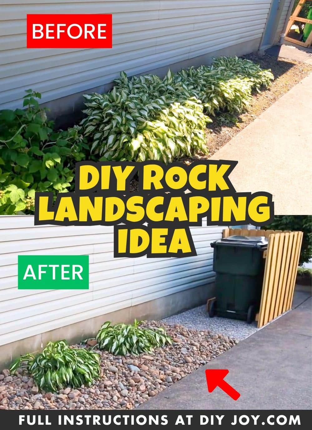 DIY Rock Landscaping Idea