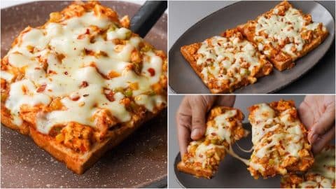 Easy 5-Minute Frying Pan Pizza Bread Recipe | DIY Joy Projects and Crafts Ideas