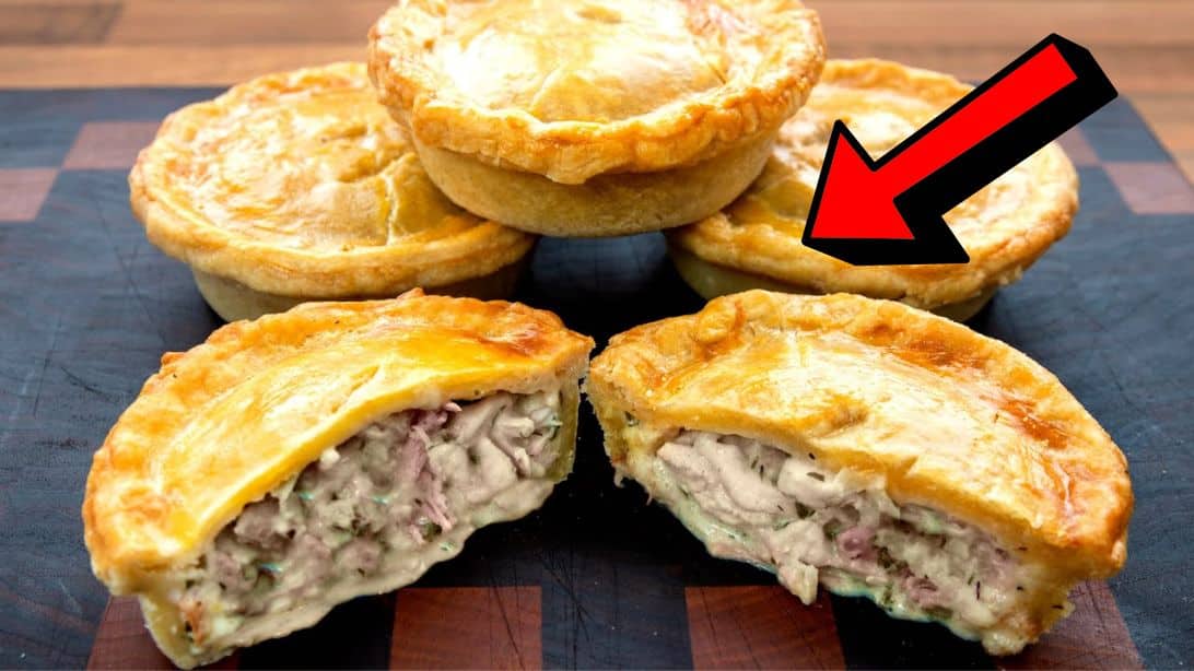 Easy Creamy Chicken, Ham, and Mushroom Pie Recipe | DIY Joy Projects and Crafts Ideas