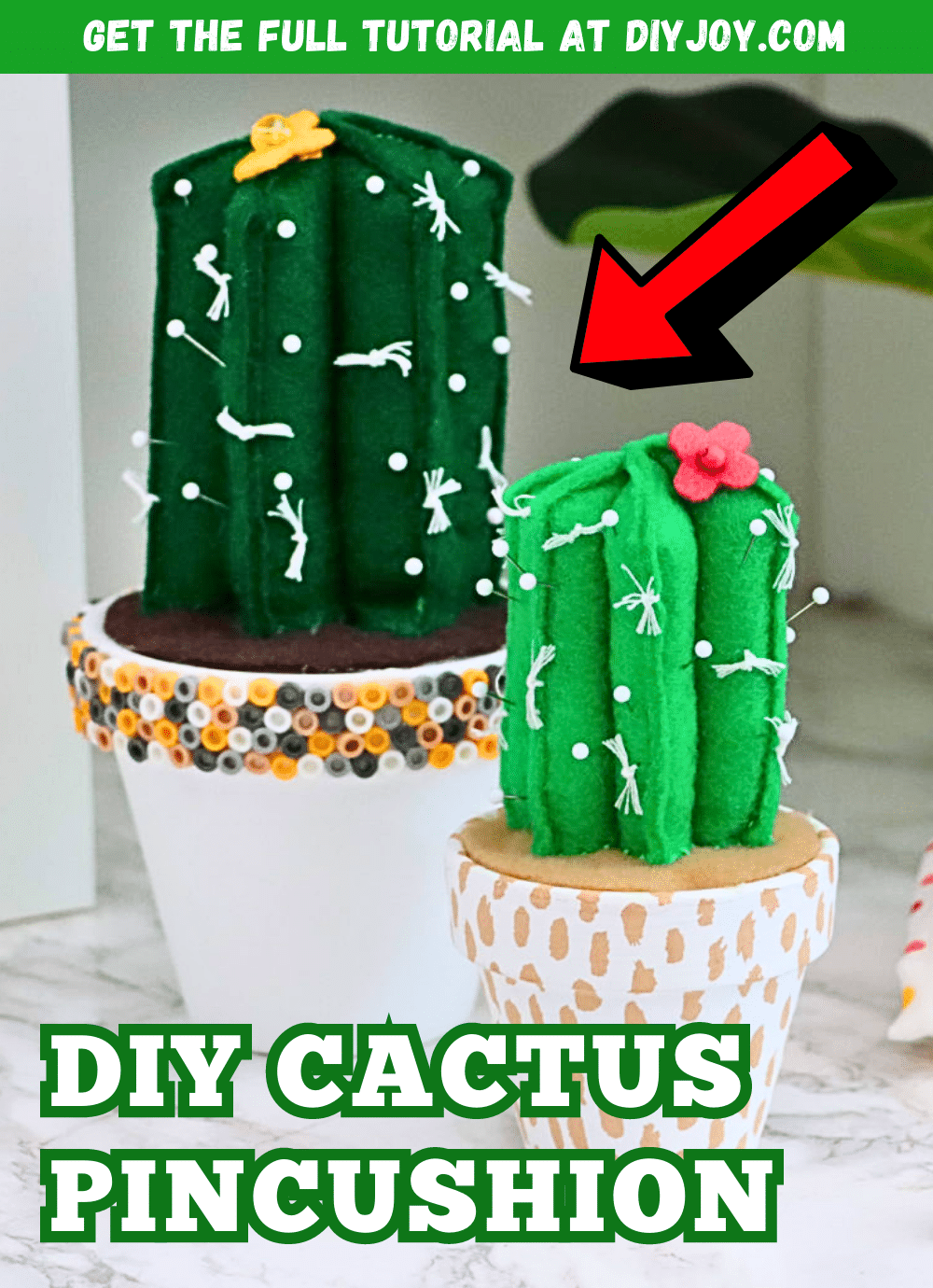 Easy DIY Cactus Pincushion Tutorial