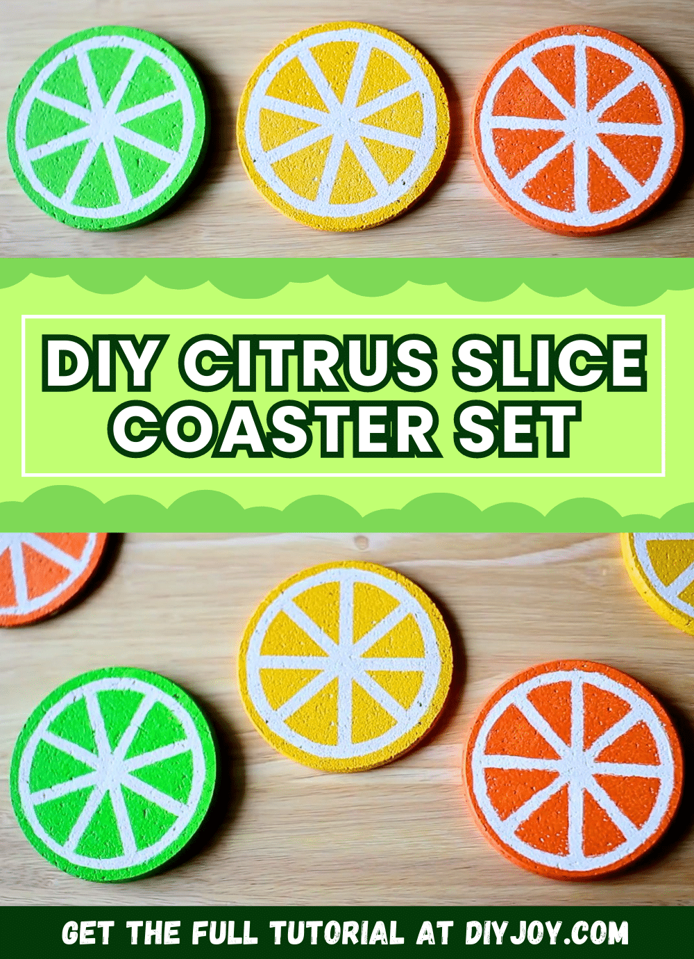Easy DIY Citrus Slice Coaster Set Tutorial